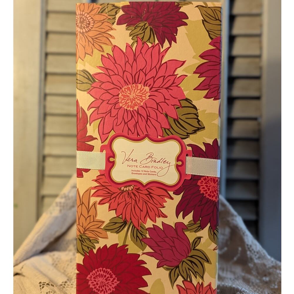 Vintage Vera Bradley Hello Dahlia note card folio